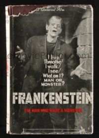 9h262 FRANKENSTEIN English hardcover book '31 cover image of Boris Karloff as the monster!
