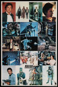 9h057 EMPIRE STRIKES BACK New Zealand 23x35 commercial poster '80 montage of 17 great scenes!