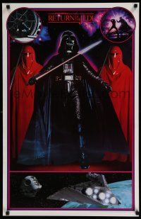 9h069 RETURN OF THE JEDI 22x34 commercial poster '83 George Lucas classic, full-length Darth Vader!