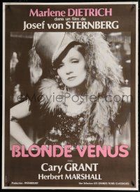 9h095 BLONDE VENUS linen French 31x47 R80s best close up of Marlene Dietrich, Josef von Sternberg!