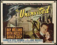 9h161 UNINVITED 1/2sh '44 Ray Milland, Ruth Hussey, introducing Gail Russell, cool art!