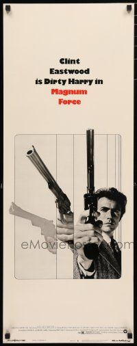 9h171 MAGNUM FORCE insert '73 action image of Clint Eastwood as Dirty Harry pointing his huge gun!