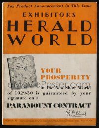 9h258 EXHIBITORS HERALD WORLD exhibitor magazine June 22, 1929 w/ entire Fox 29/30 yearbook!
