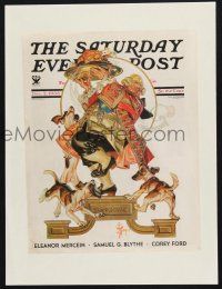 9h205 SATURDAY EVENING POST magazine cover December 2, 1933 Leyendecker art of dogs & man w/turkey!