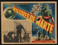 9h237 INVADERS FROM MARS Mexican LC R60s classic green monster from outer space attacking soldiers!