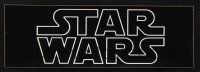 9h027 STAR WARS bumper sticker '77 you'd have impressed your friends in 1977 w/ this on your car!