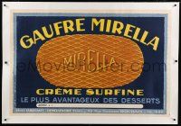9h114 GAUFRE MIRELLA CREME SURFINE linen 31x47 French advertising poster '30s Roubaix wafer art!