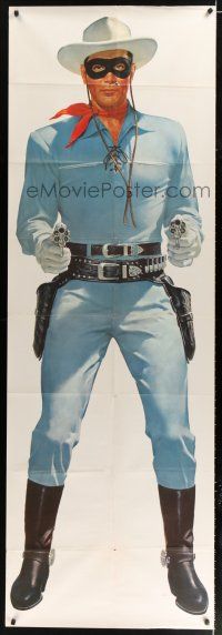 9h287 LONE RANGER set of 2 special 25x75s '50s cool life-size artwork of Clayton Moore & Tonto!