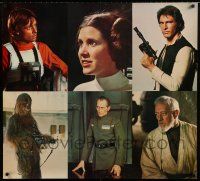 9h022 STAR WARS special 34x38 '77 portraits of Hamill, Fisher, Ford, Guinness, Cushing & Chewbacca!