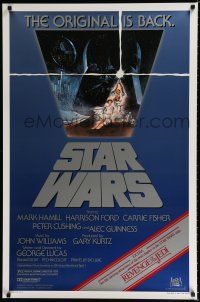 9h037 STAR WARS studio style 1sh R82 George Lucas classic, advertising Revenge of the Jedi!