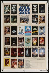 9h076 STAR WARS CHECKLIST Kilian 2-sided 1sh '85 great images of U.S. posters!