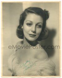 9j113 LORETTA YOUNG signed deluxe 11x14 still '39 wonderful sexy bare-shouldered portrait!