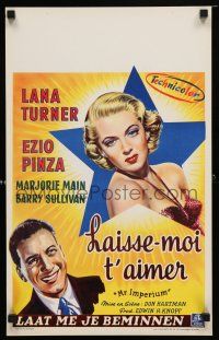 9j412 MR. IMPERIUM Belgian '51 different art of super sexy Lana Turner & singer Ezio Pinza!