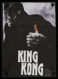 9j459 KING KONG Czech 11x16 '89 completely different Vlach art of BIG Ape holding Jessica Lange!