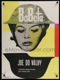 9j462 BABETTE GOES TO WAR Czech 23x33 '63 sexy Brigitte Bardot, Babette s'en va-t-en guerre!