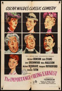 9j243 IMPORTANCE OF BEING EARNEST English 1sh '53 Oscar Wilde's classic comedy, art of top cast!