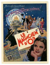 9j263 WIZARD OF OZ 9x12 French trade ad '39 great art w/Judy Garland, Witch & other top characters