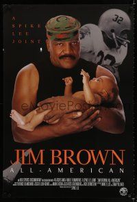 9j036 JIM BROWN: ALL-AMERICAN 1sh '02 Spike Lee, the football star/actor holding baby!