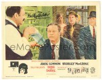9j124 IRMA LA DOUCE signed LC #5 '63 by Billy Wilder, bartender sprays seltzer Jack Lemmon's face!