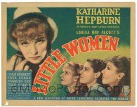 9j139 LITTLE WOMEN TC '33 Katharine Hepburn, Joan Bennett, Louisa May Alcott classic story!