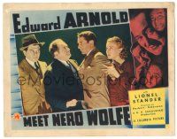 9j179 MEET NERO WOLFE LC '36 great close image of Edward Arnold in title role & Lionel Stander!