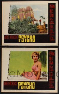 9j219 PSYCHO 8 LCs '60 Alfred Hitchcock classic, Janet Leigh & Anthony Perkins, great scenes!