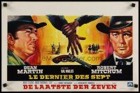 9k232 5 CARD STUD Belgian '68 different art of cowboys Dean Martin & Robert Mitchum!