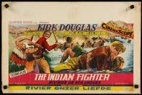 9k263 INDIAN FIGHTER Belgian '55 art of fighting Kirk Douglas, romancing Elsa Martinelli!