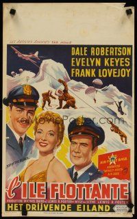9k307 TOP OF THE WORLD Belgian '55 Dale Robertson & Evelyn Keyes trapped on island of ice!