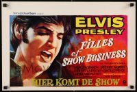 9k308 TROUBLE WITH GIRLS Belgian '69 great gigantic close up art of singing Elvis Presley!