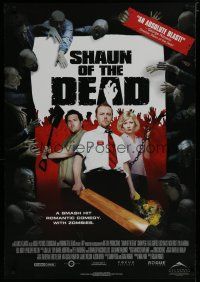 9k037 SHAUN OF THE DEAD Canadian 1sh '04 Simon Pegg, Kate Ashfield, Nick Frost & zombies!