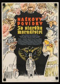 9k353 HASKOVY POVIDKY ZE STAREHO MOCNARSTVI Czech 11x16 '54 wacky artwork of royals!