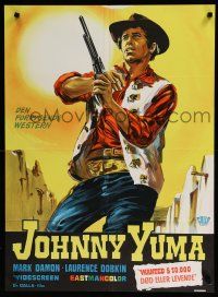 9k799 JOHNNY YUMA Danish '67 cool western adventure art of Mark Damon!