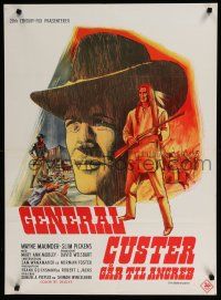 9k807 LEGEND OF CUSTER Danish '67 Wayne Maunder leads the cavalry raid against the Indians!