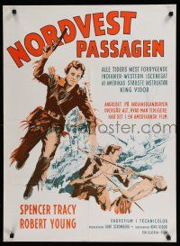 9k829 NORTHWEST PASSAGE Danish R60s Spencer Tracy, Robert Young, Ruth Hussey, Kenneth Roberts book