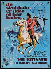 9k835 ROMANCE OF A HORSETHIEF Danish '71 Yul Brynner, Eli Wallach, Jane Birkin, sexy Lundvald art!