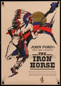 9k098 IRON HORSE foil English half crown R94 O'Brien in Ford's transcontinental railroad epic!