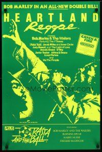 9k093 HEARTLAND REGGAE/RASTA & THE BALL English double crown '80 artwork of Bob Marley!