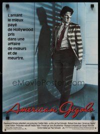 9k708 AMERICAN GIGOLO French 15x21 '80 male prostitute Richard Gere is framed for murder!