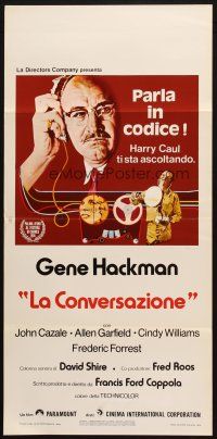 9k413 CONVERSATION Italian locandina '74 Gene Hackman is an invader of privacy, Coppola directed!