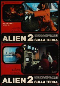 9k453 ALIEN 2 set of 6 Italian photobustas '80 Italian sci-fi ripoff unrelated to Alien, wacky!
