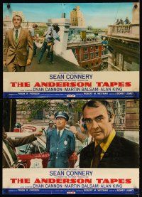 9k449 ANDERSON TAPES set of 5 English Italian photobustas '71 art of Sean Connery, Sidney Lumet