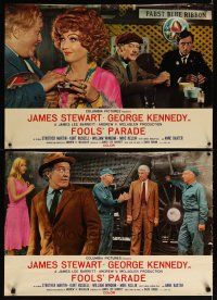 9k451 FOOLS' PARADE set of 5 English Italian photobustas '71 James Stewart, George Kennedy!