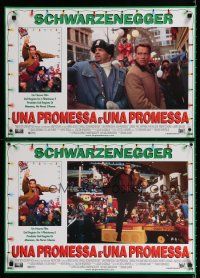 9k458 JINGLE ALL THE WAY set of 6 Italian photobustas '96 Arnold Schwarzenegger, Sinbad!