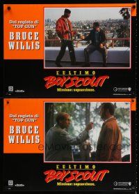 9k459 LAST BOY SCOUT set of 6 Italian photobustas '91 Bruce Willis, Damon Wayans, Chelsea Field!