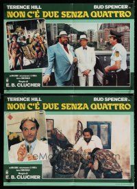 9k452 NOT TWO BUT FOUR set of 5 Italian photobustas '84 Terence Hill & Bud Spencer!