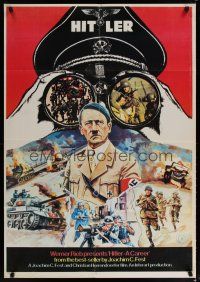 9k007 HITLER A CAREER Iranian poster '79 Hitler - eine Karriere, art of Adolph & Nazi soldiers!