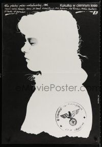 9k494 CUCKOO IN A DARK FOREST Polish 27x38 '86 Erol art of crying girl w/Nazi stamp!