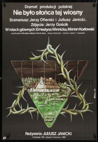 9k524 NIE BYLO SLONCA TEJ WIOSNY Polish 27x38 '84 WWII refugees, Erol artwork!