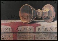 9k573 ZELAZNA REKA Polish 27x38 '89 really cool Wieslaw Walkuski art of spilled goblet!
